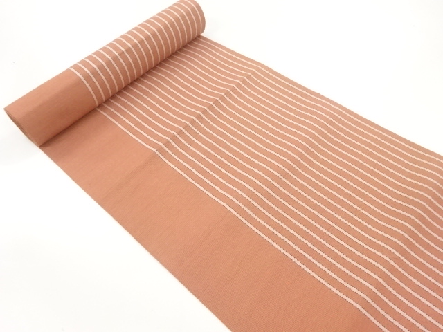 JAPANESE KIMONO / ANTIQUE BOLT FOR HASSUN OBI / WOVEN STRIPE